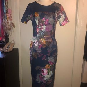 ASOS Floral MIDI Dress Size 6